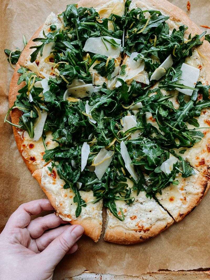 Pizza Bianca with Three Cheeses and No Sauce
