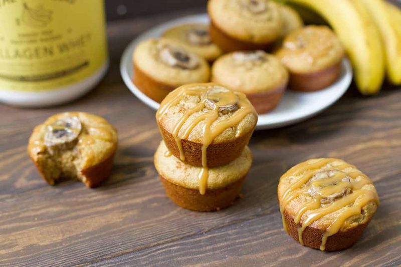 Peanut Butter Banana Protein Muffins