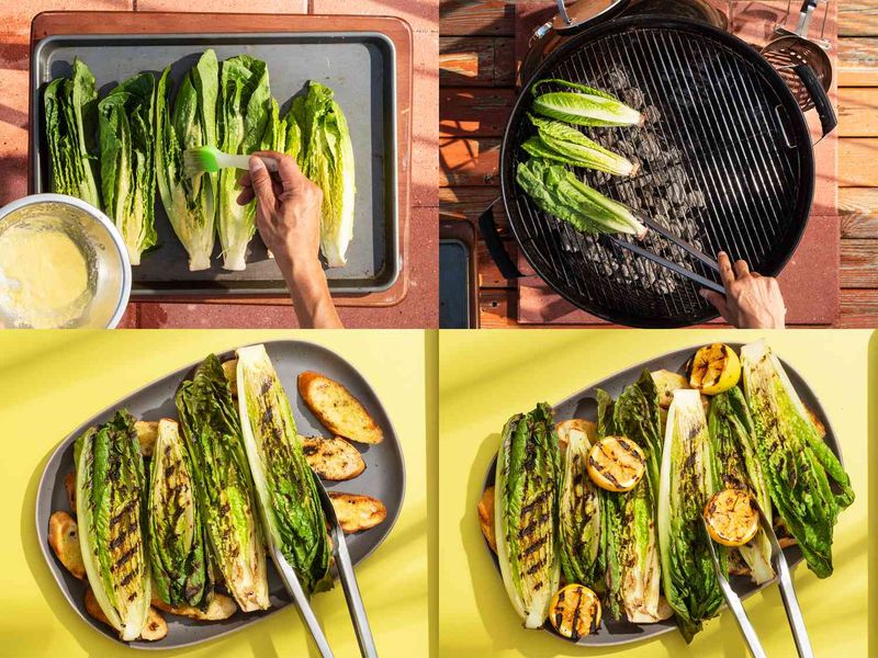 Grilled Chicken Caesar Salad With Asparagus