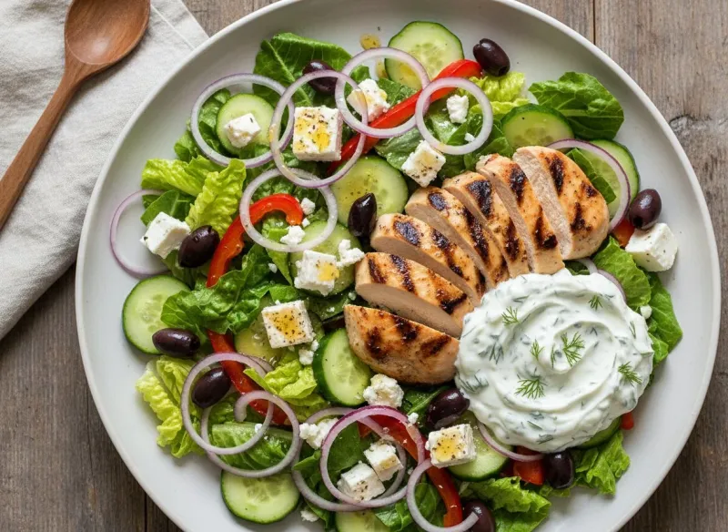 Greek Salad with Grilled Chicken