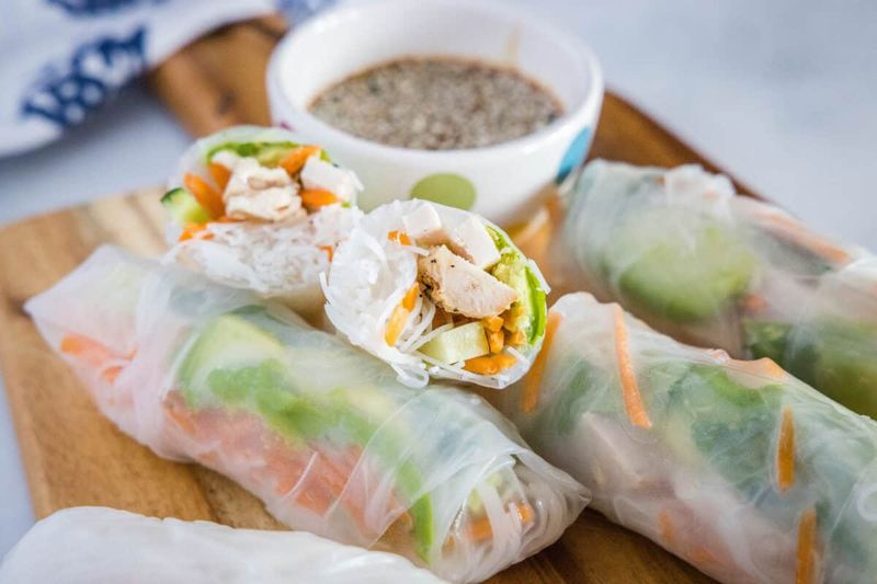 Teriyaki Chicken Rice Paper Rolls