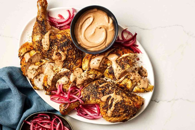 Za'atar Roasted Chicken with Yogurt Sauce