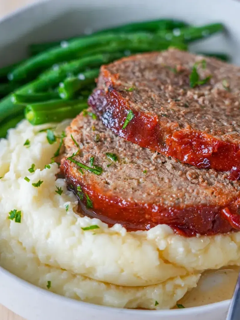 Meatloaf with Mashed Potatoes