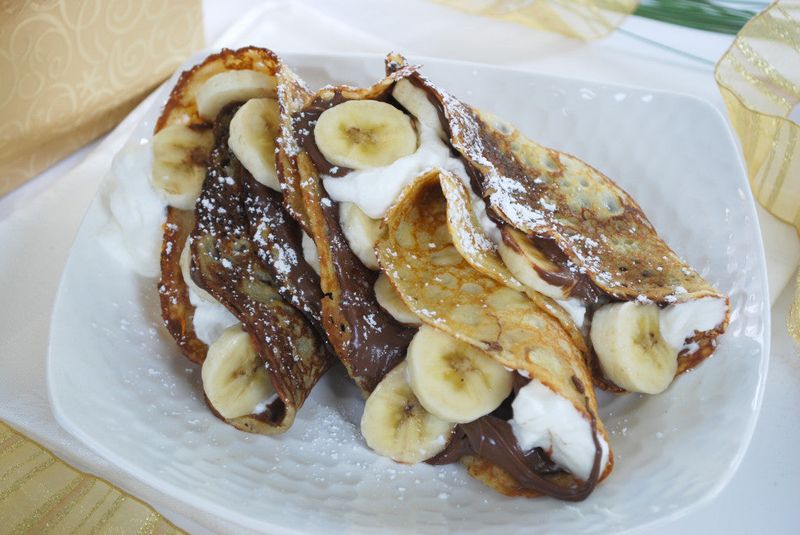 Hazelnut Crepes with Whipped Cream
