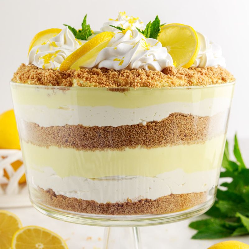 Lemon Cream Pudding Trifle