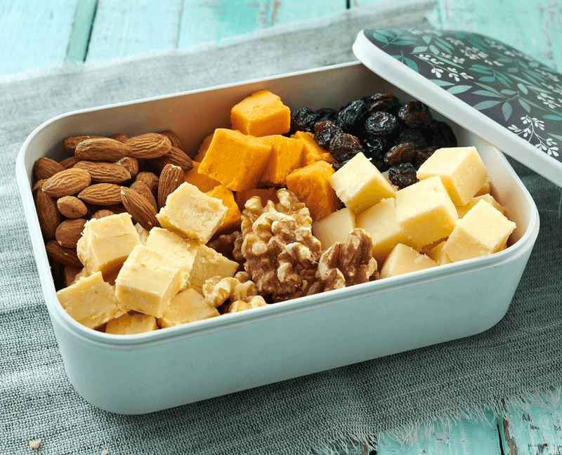Almonds and Cheese Cubes