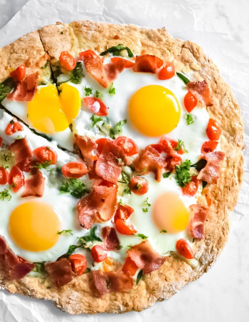 Smashed Avocado Breakfast Pizza