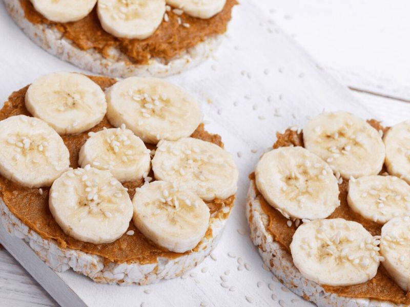 Almond Butter Rice Cake Stack