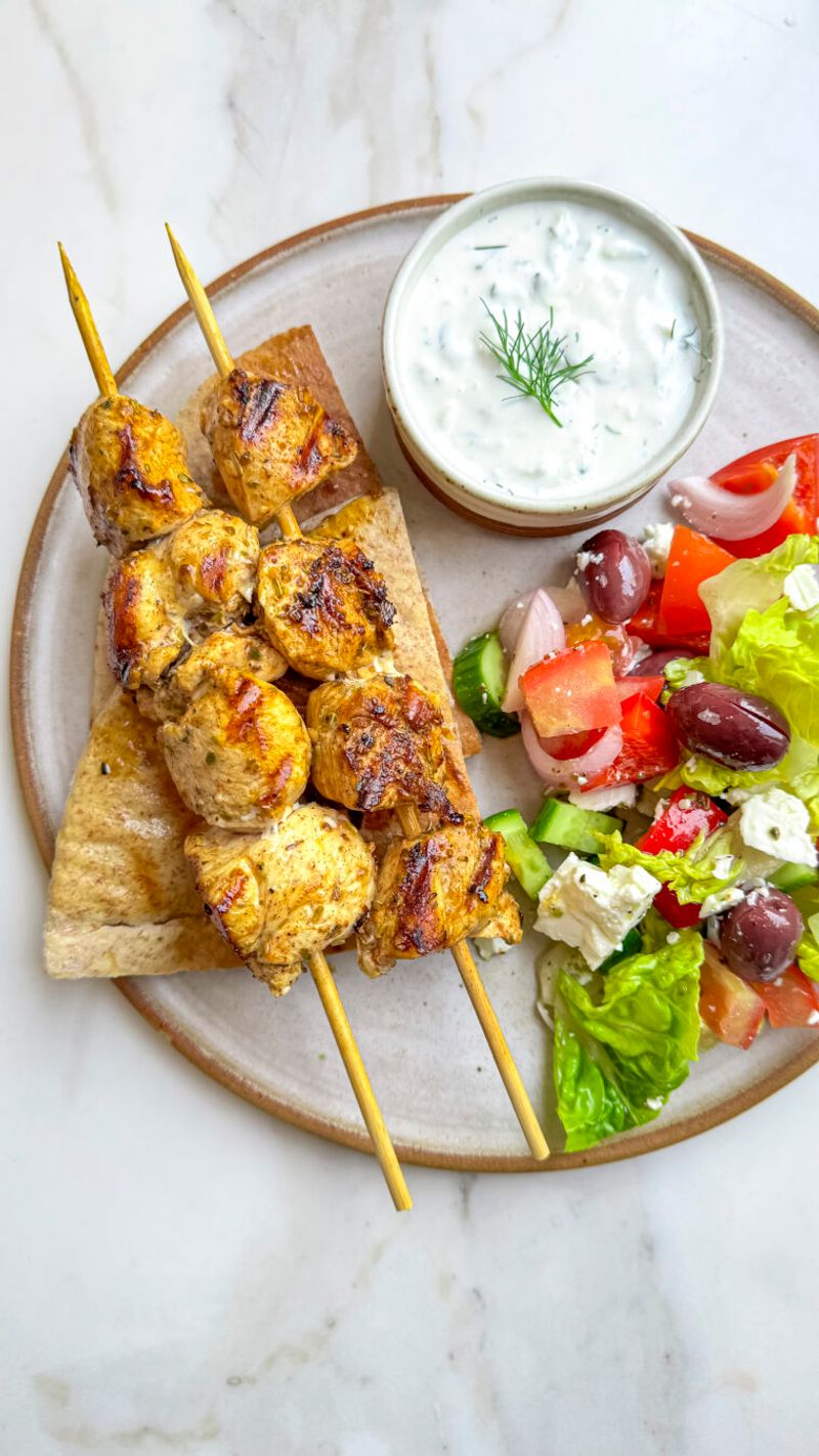 Greek Chicken Souvlaki Skewers