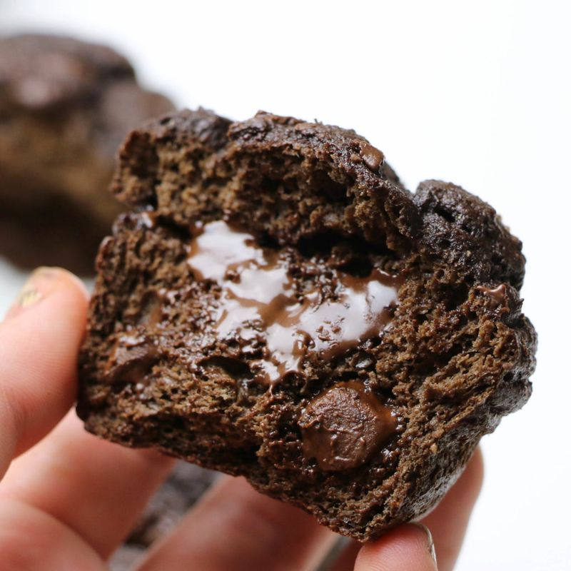 Double Chocolate Protein Muffins