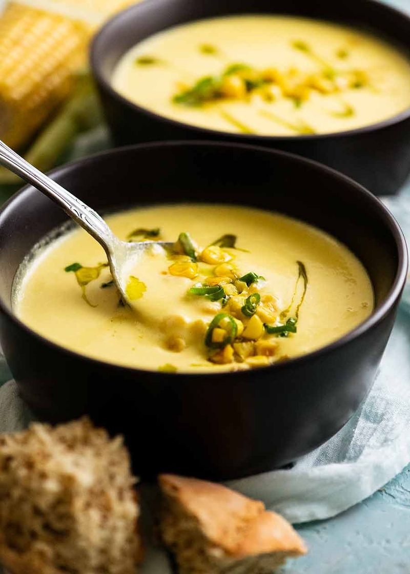 Chilled Corn and Coconut Soup