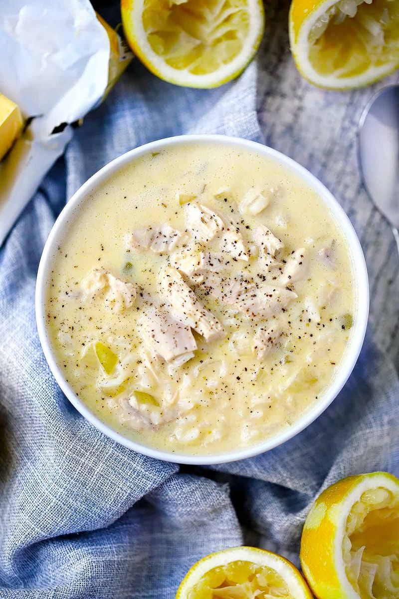 Avgolemono (Greek Lemon Egg Soup)