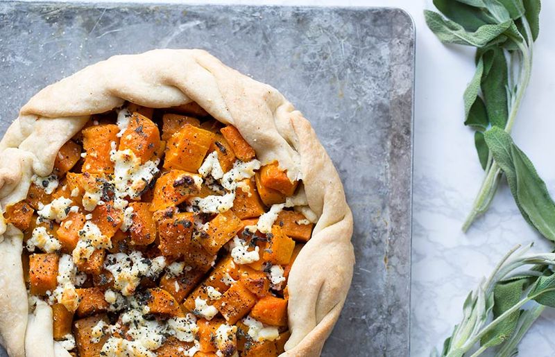 Butternut Squash and Goat Cheese Pie