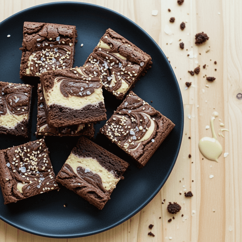 Tahini Caramel Brownies