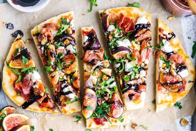 Fig Jam and Balsamic Glaze on Pizza