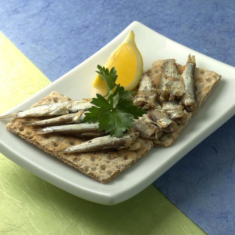 Tinned Sardines on Crackers