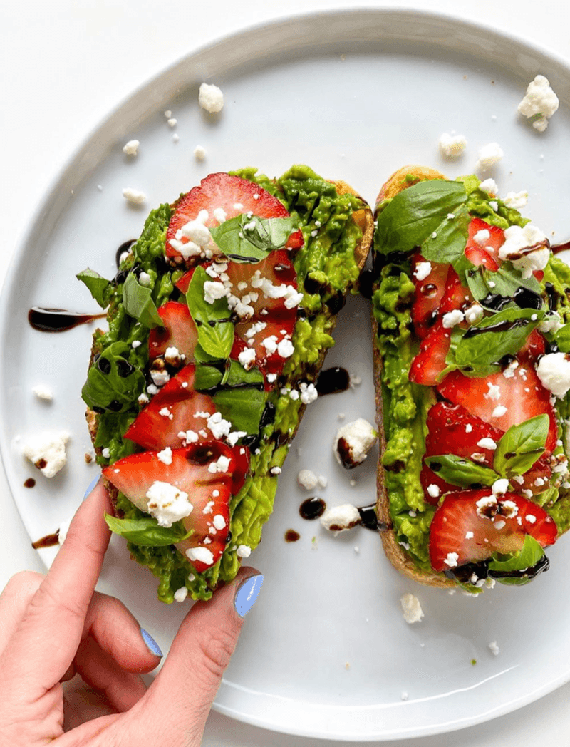 Avocado and Strawberry Toast