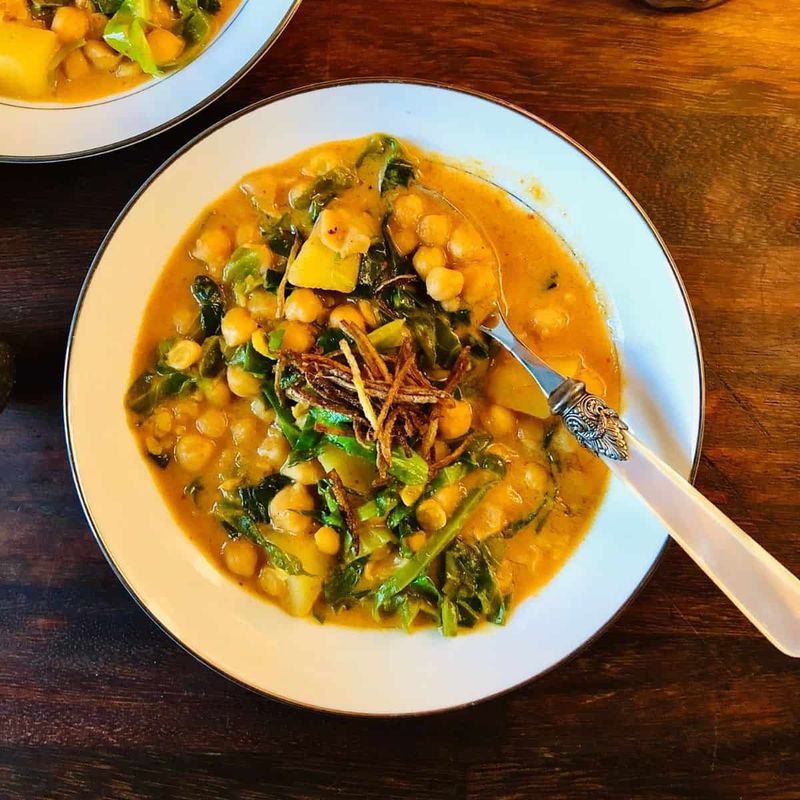 Cabbage and Chickpea Curry