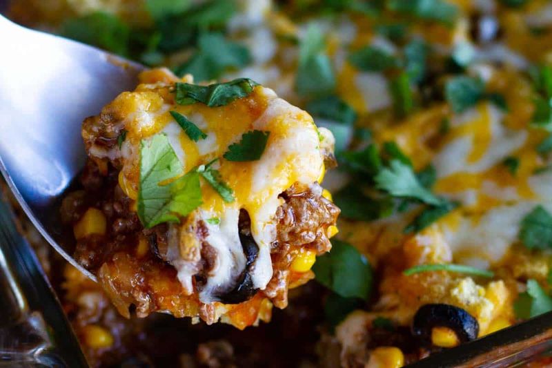Corn and Green Chile Tamale Casserole
