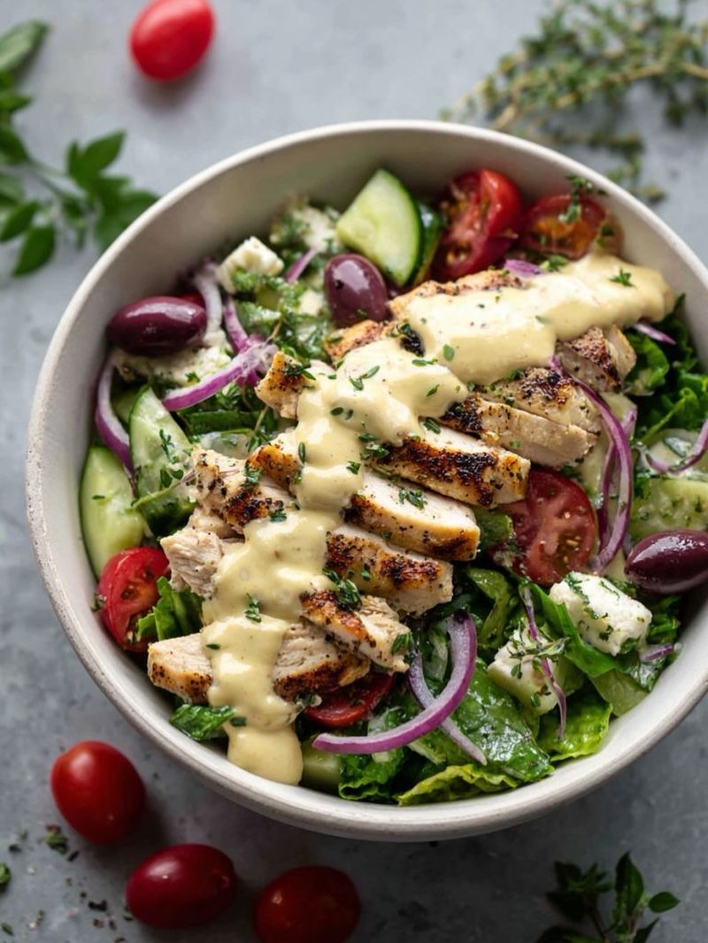 Greek Salad with Grilled Chicken