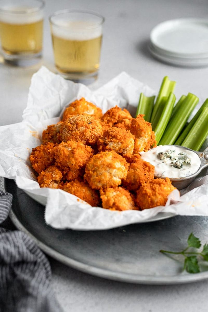 Crispy Cauliflower Buffalo Bites