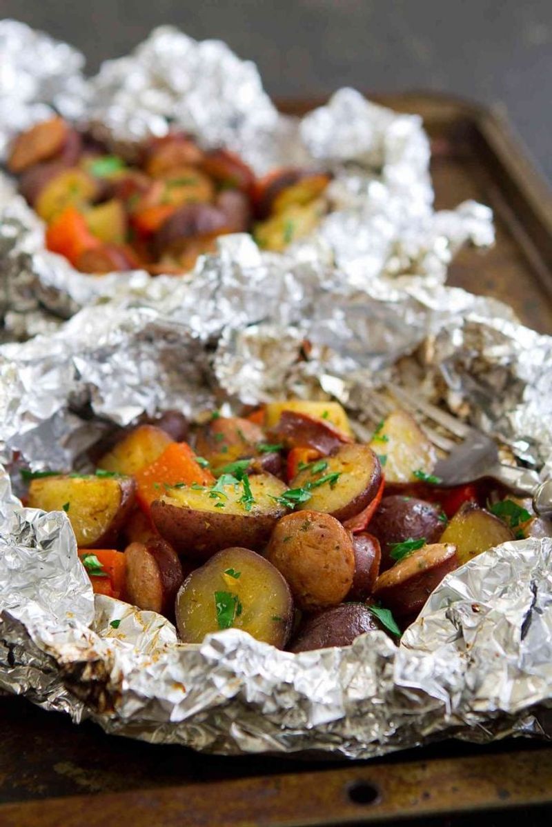 Sausage And Potato Foil Packet Grill Recipe