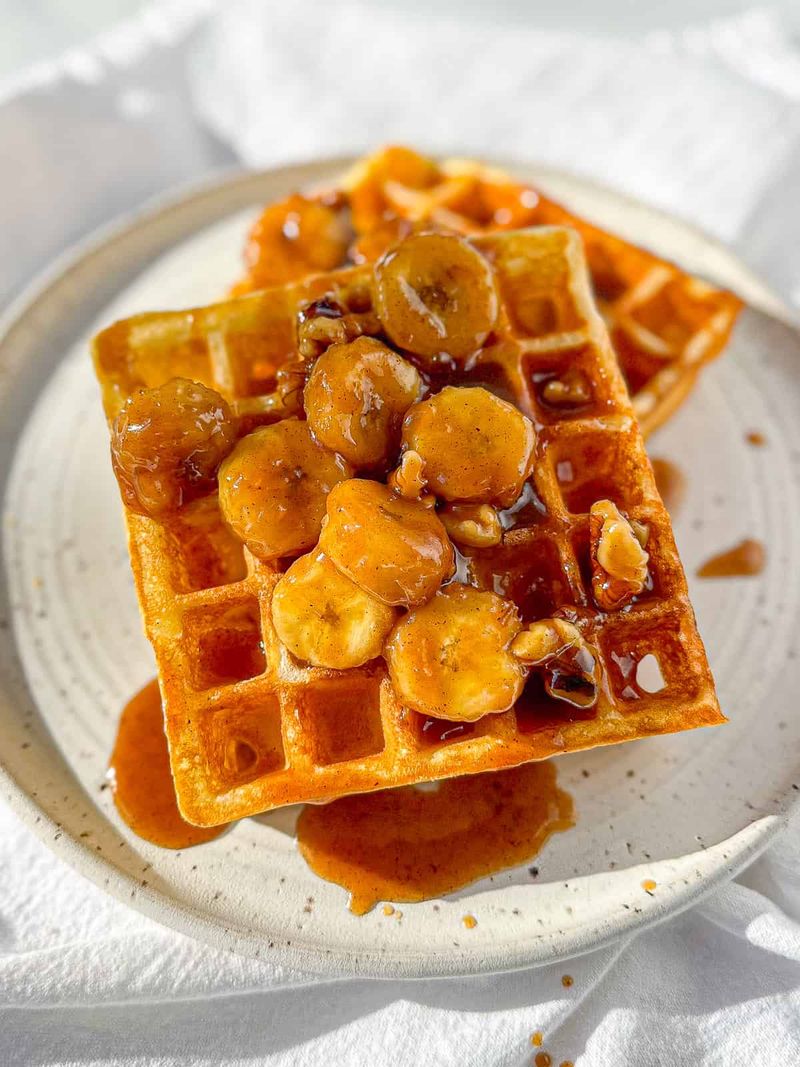 Banana Foster Waffles