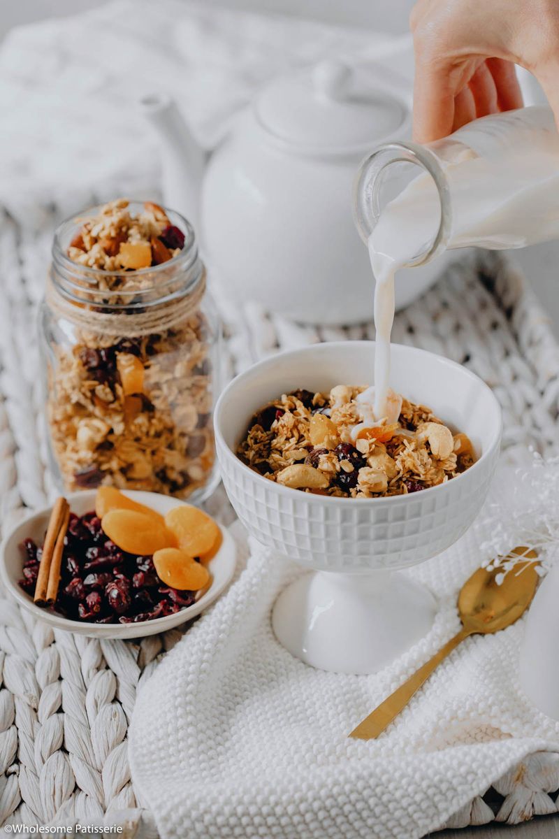 Fruit and Nut Granola with Oat Milk