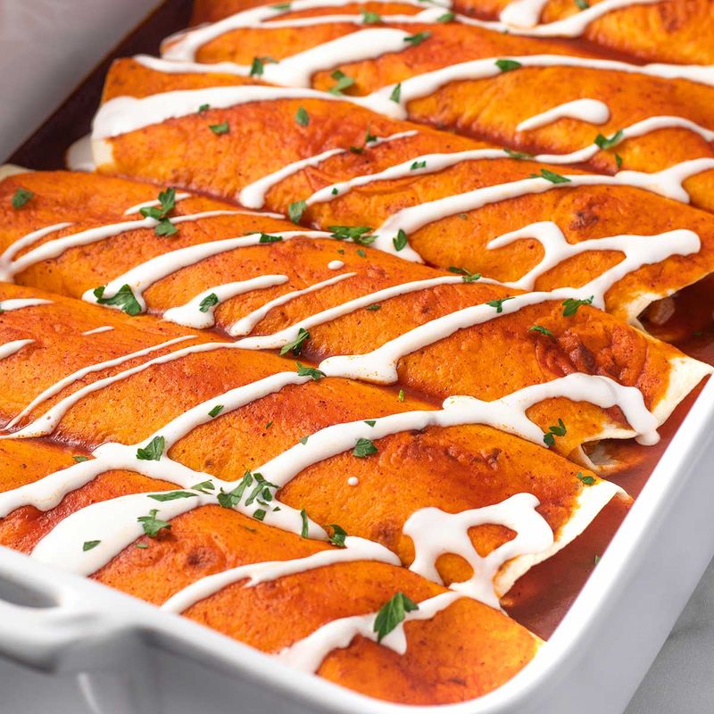 Black Bean Enchiladas with Cashew Queso