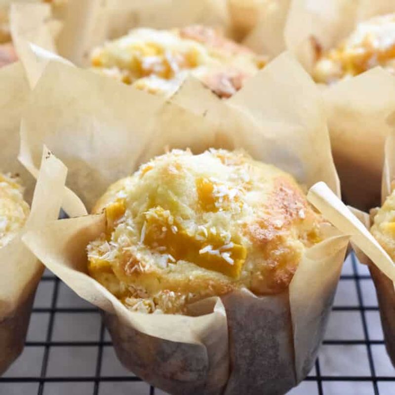 Coconut Flour Mango Muffins