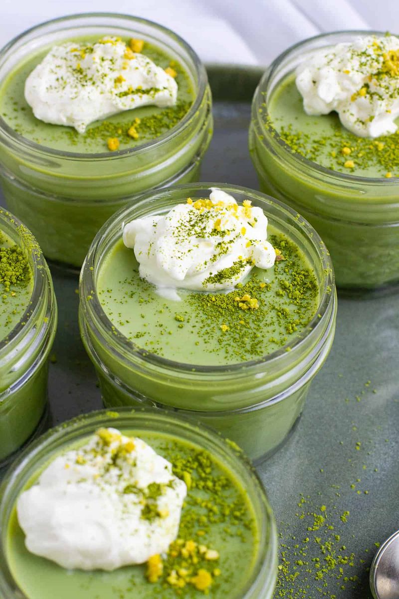 Matcha White Chocolate Pudding