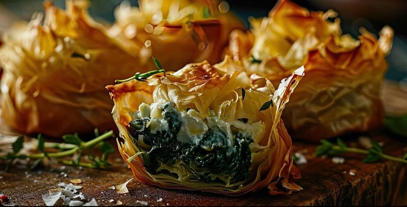 Spinach and Feta Filo Cups