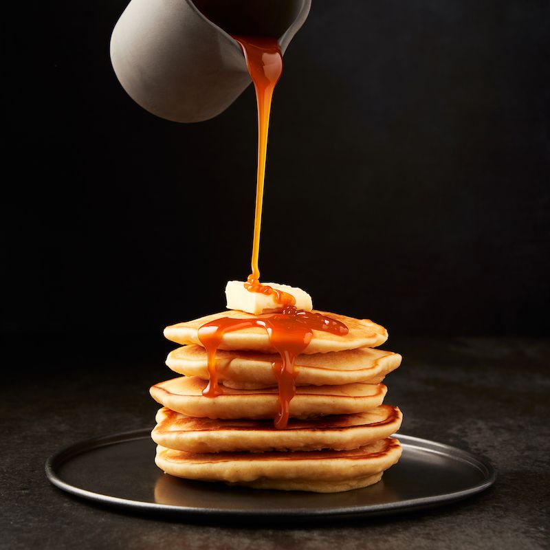 Pancake Stack with Salted Caramel
