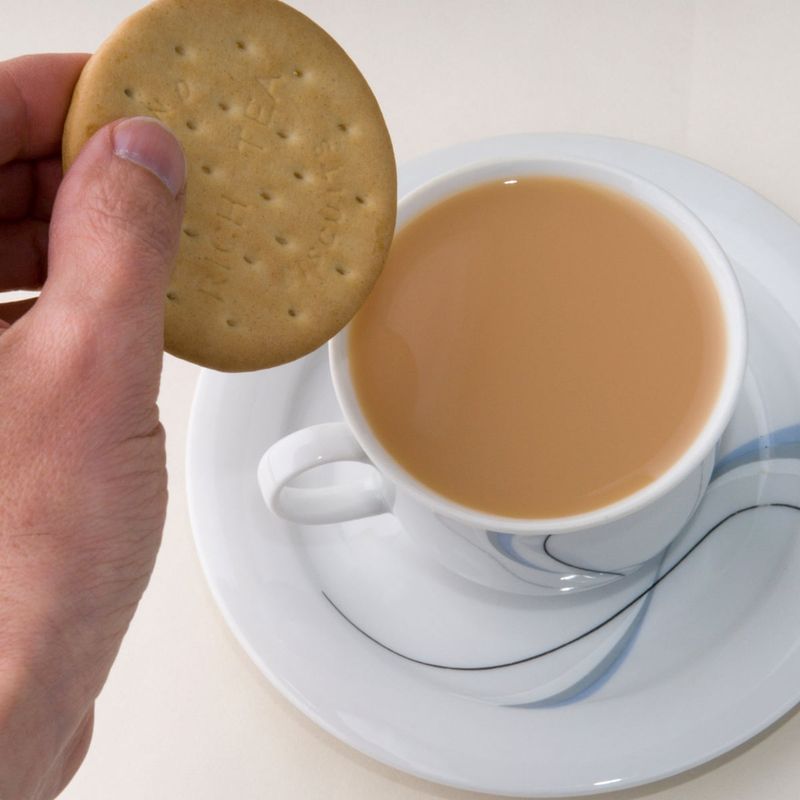 Biscuits Dunked in Tea