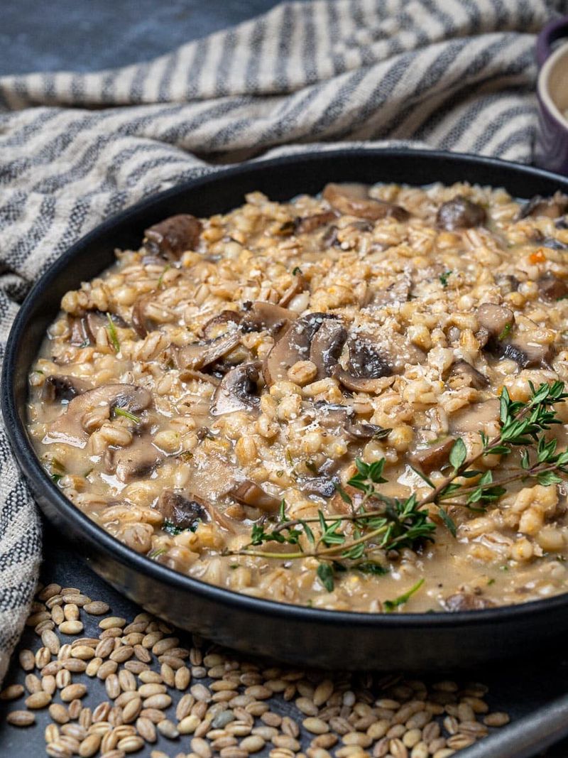 Barley and Mushroom Risotto