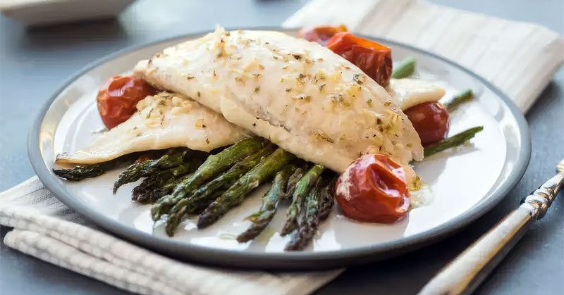 Herb-Crusted Tilapia With Roasted Asparagus