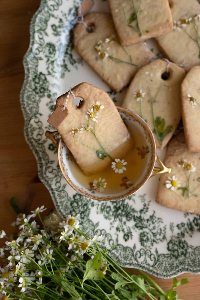 Chamomile Tea Shortbread Cookies