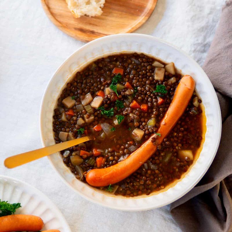 Linsensuppe (German Lentil Soup)