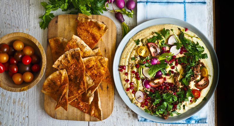 Loaded Hummus with Flatbreads