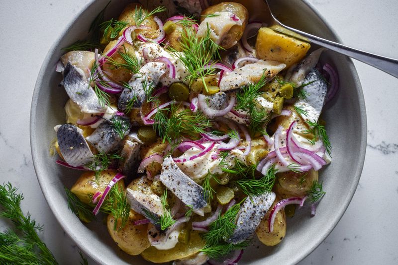 Pickled Herring and Potato Salad