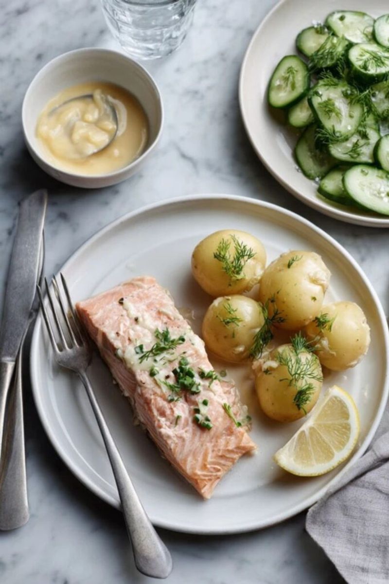 Poached Salmon with Hollandaise