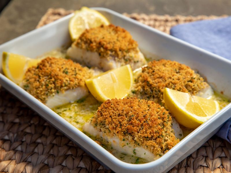 Baked Cod with Herb Crust