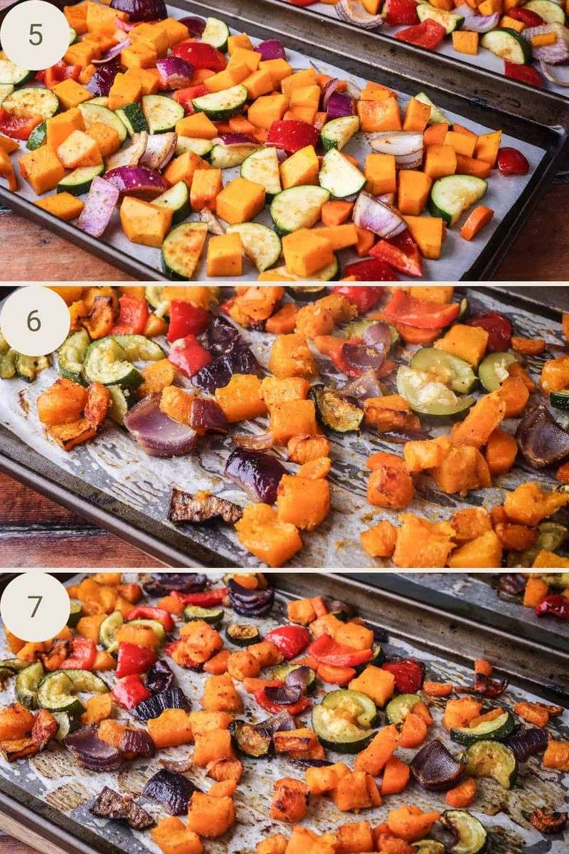 Press Onto Roasted Vegetables Before Baking