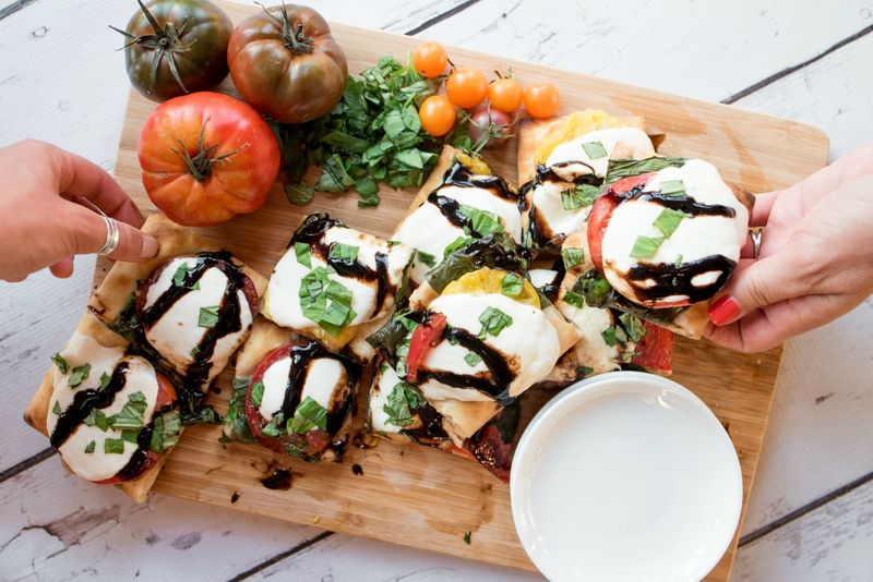 Mini Caprese Flatbreads