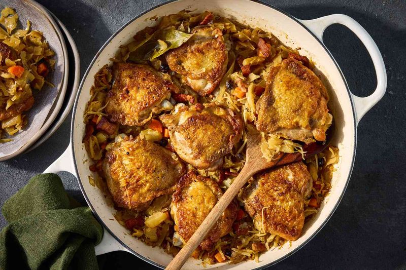 Hähnchen mit Sauerkraut (Chicken with Sauerkraut)