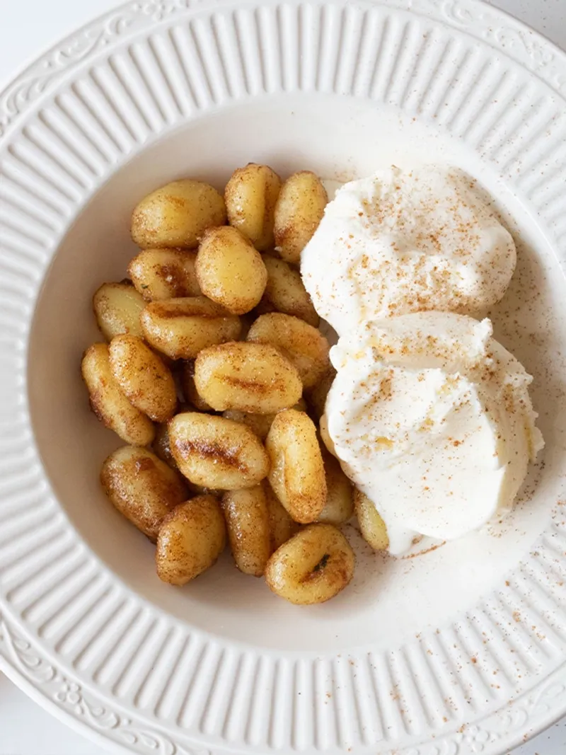 Chocolate Gnocchi with Hazelnut Cream