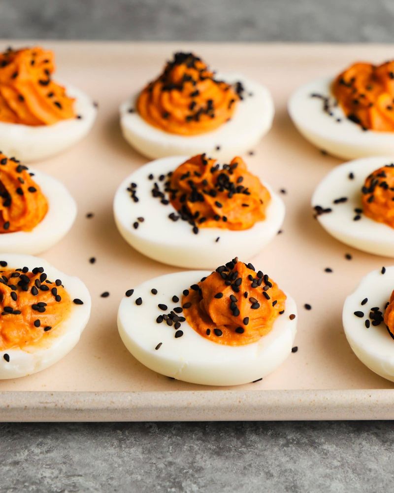 Gochujang Deviled Eggs