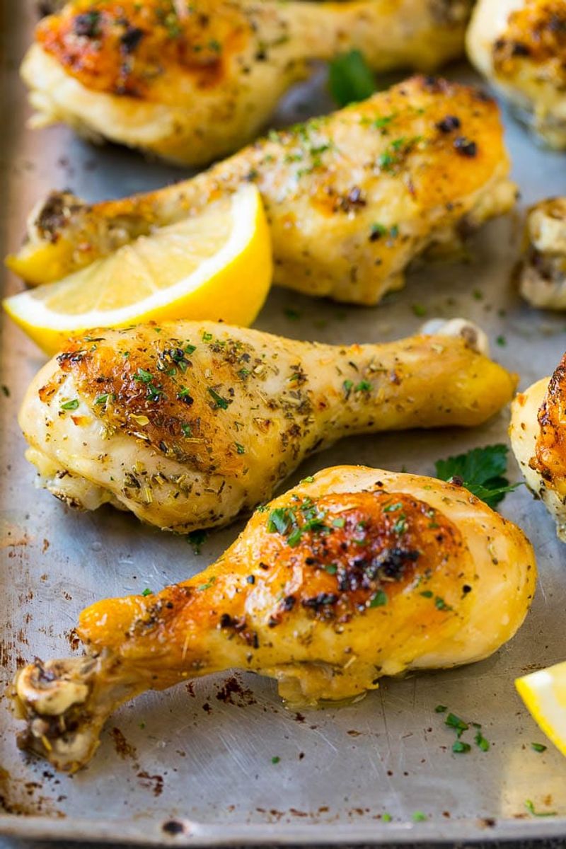 Herb-Crusted Greek Chicken Drumsticks