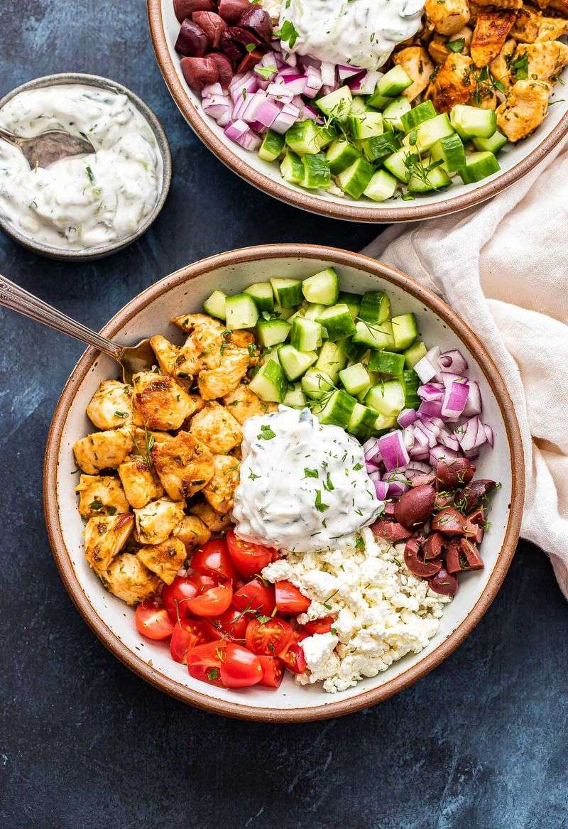Chicken Gyro Bowl With Tzatziki