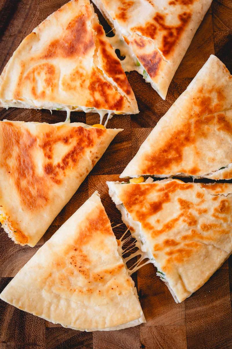 Cheese Quesadilla Triangles